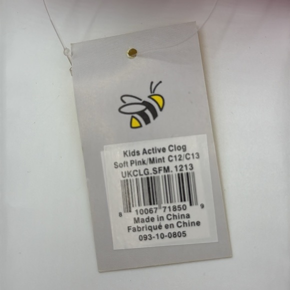 NWT Joybees Kids’ Active Clog - Soft Pink / Mint, Size 12/13 - Picture 8 of 8